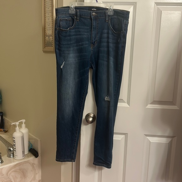 Jeggings American Eagle Aeropostale Distressed High Rise Mom Jeans